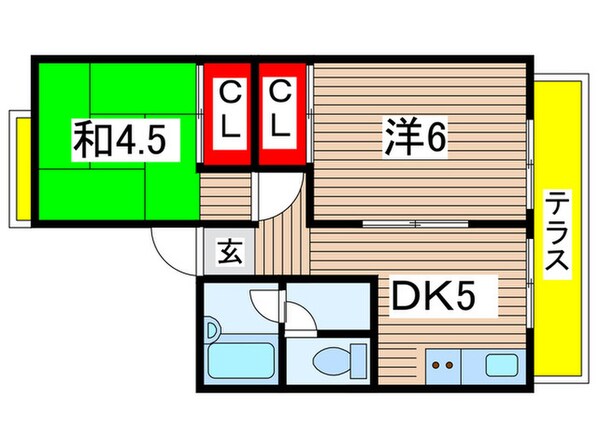 グリ－ンハイツⅡの物件間取画像